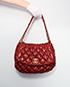 Round Flap Shoulder Bag, front view